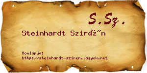 Steinhardt Szirén névjegykártya